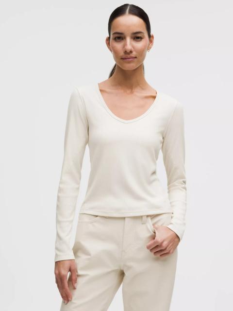 lululemon Hold Tight Micro-Rib V-Neck Long-Sleeve Shirt