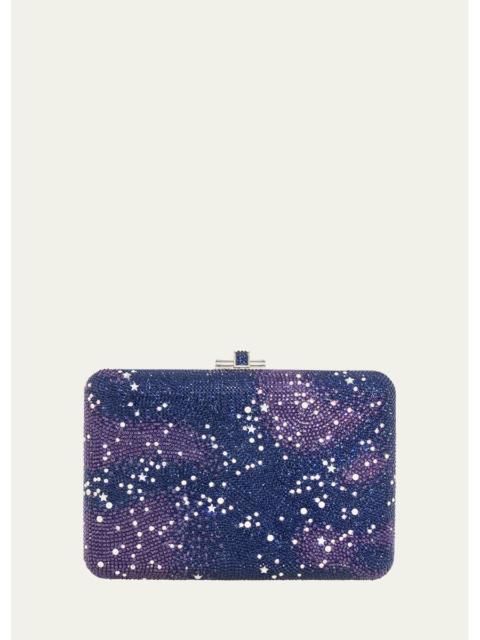 JUDITH LEIBER Slim Slide Galaxy Clutch With Removable Shoulder Chain