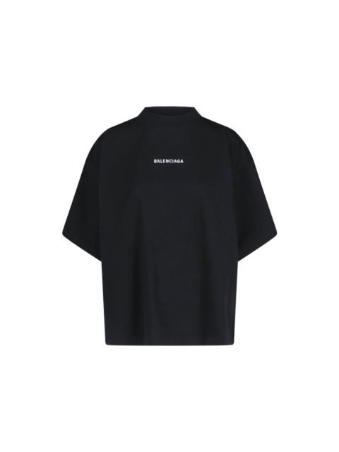 BALENCIAGA Logo Crop T-shirt