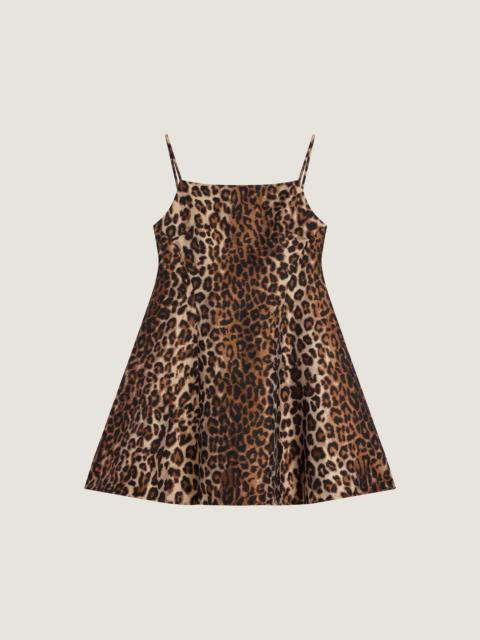 Givenchy SLICED MINI DRESS IN LEOPARD JACQUARD