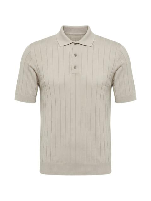PESERICO ribbed-knit polo shirt