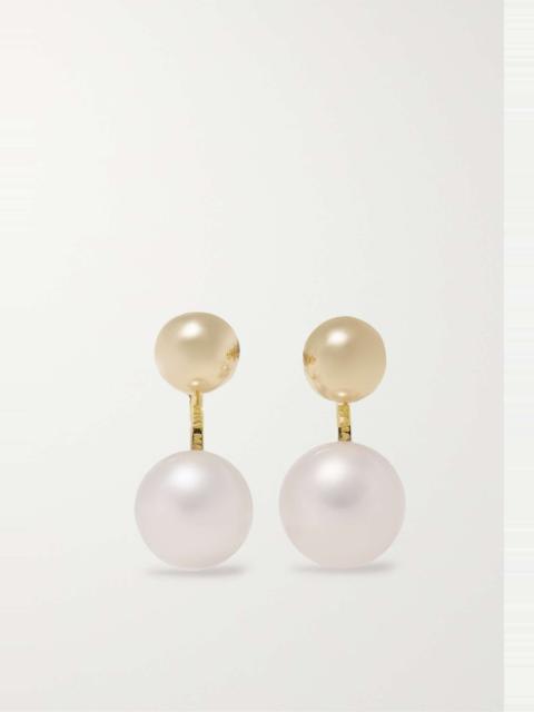 MATEO 14-karat gold pearl earrings