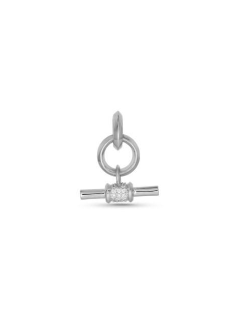 STONE AND STRAND Silver LAB-Created Knife Edge Toggle Charm