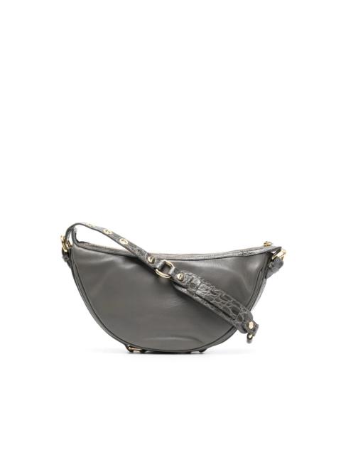 BY FAR zip-up curved shoulder bag