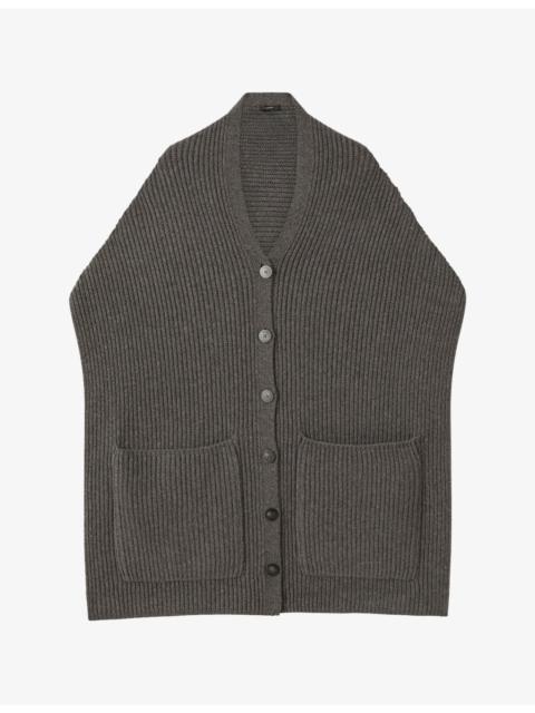 JOSEPH Ribbed Wool, Cashmere and Silk Scarf