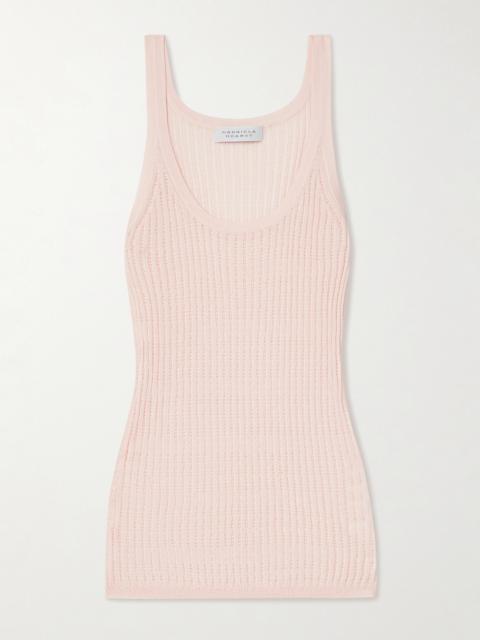 GABRIELA HEARST Nevin Pointelle-knit Cashmere And Silk-blend Tank
