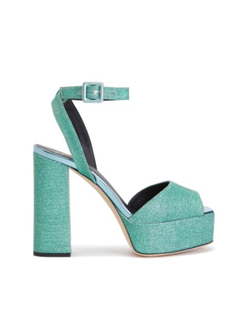 Giuseppe Zanotti glitter block-heel platform sandals