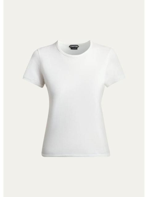 TOM FORD Cotton Jersey Fitted Short-Sleeve T-Shirt