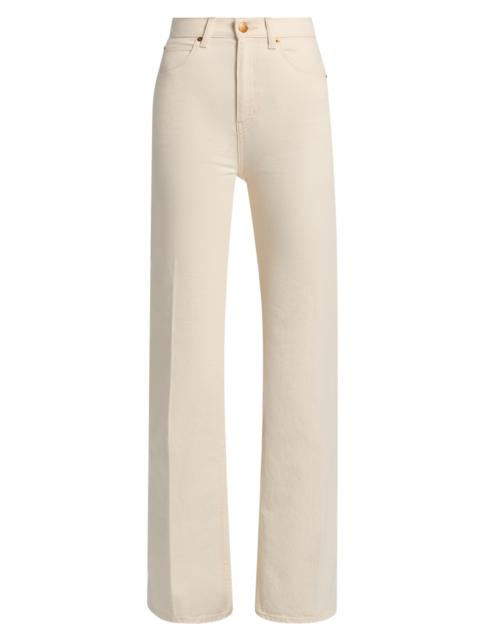 JAMIE HALLER Women's The Crease Bootcut Jeans - Ecru