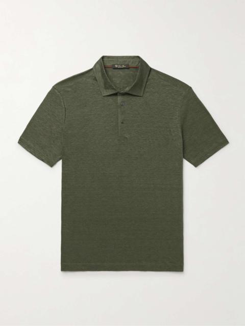 Linen-Jersey Polo Shirt