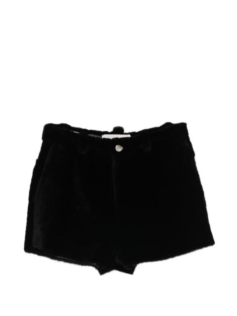 NOUR HAMMOUR Leontine shearling shorts