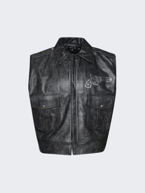 EARTHLING VIP Rage Leather Vest Black