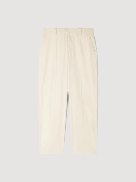 Sandro WIDE-LEG COTTON TROUSERS