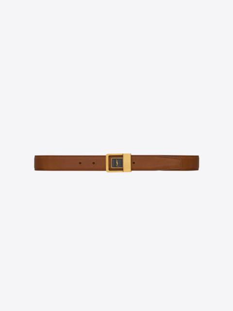 female buckle belt in vegetable-tanned leather