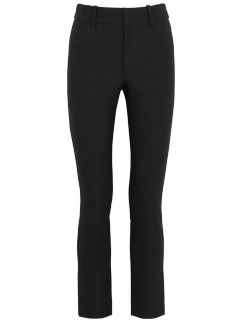 Slim-leg stretch-cotton trousers