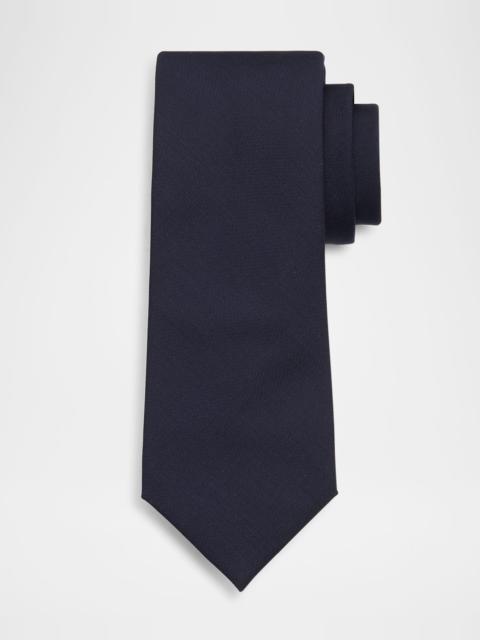 Brunello Cucinelli Men's Lightweight Wool Solid Tie