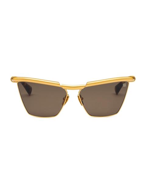 Balmain Women's Victoire 60MM Cat-Eye Sunglasses - Gold Brown