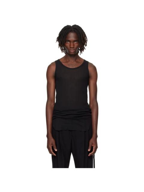 Ann Demeulemeester Black Boris Ruched Tank Top