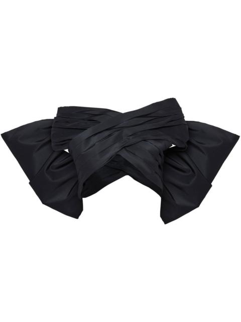 CAROLINA HERRERA off-shoulder silk cropped top