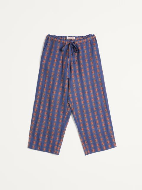 Valentino Voyage Imaginaire Pants Blu And Arancio