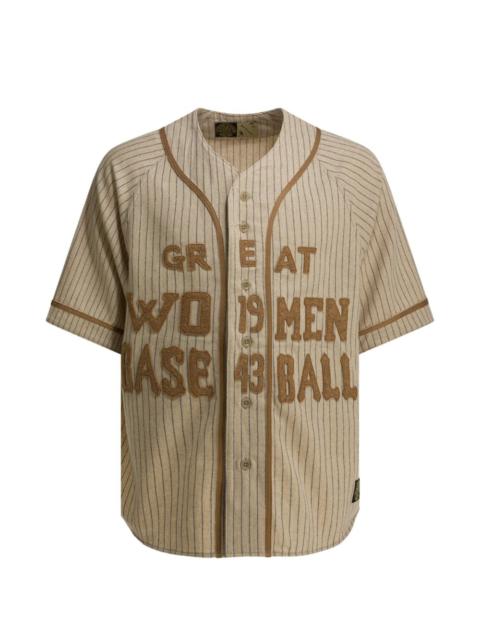 Kapital short-sleeve pinstripe shirt