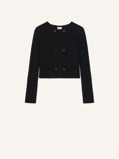 courrèges BOUCLETTE KNIT DOUBLE BREASTED JACKET
