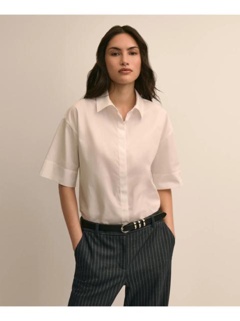 Brooks Brothers Cotton Short-Sleeve Drop-Shoulder Shirt