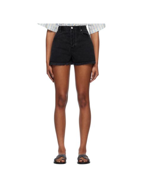 Black Lesia Denim Shorts