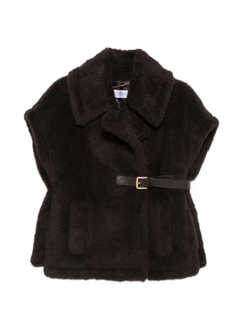 Max Mara belted faux-fur gilet