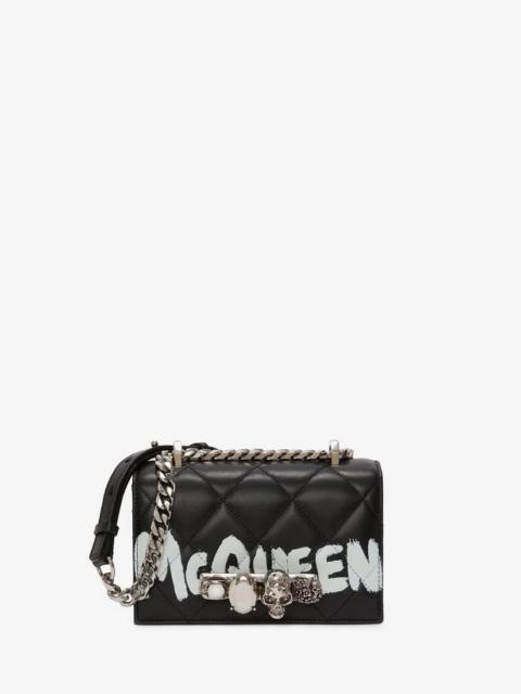 Alexander McQueen Women's Mini Jewelled Satchel in Black/white