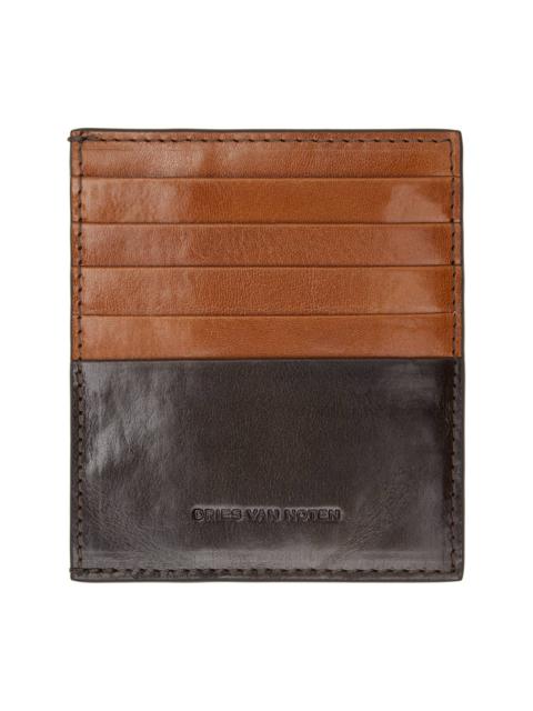 Dries Van Noten Brown Calfskin Card Holder