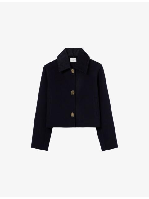 Claudie Pierlot Boxy-Fit Corduroy Wool-Blend Jacket