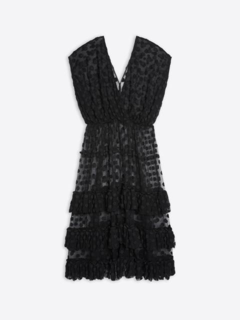 Dries Van Noten RUFFLED MESH DRESS