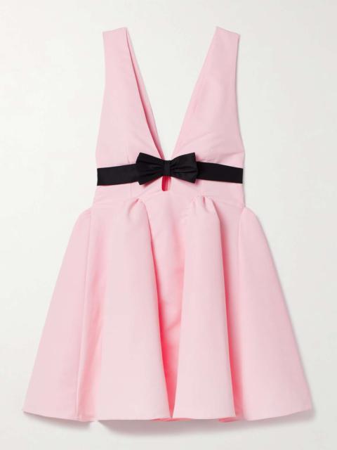 KIKA VARGAS Charlize bow-embellished woven mini dress Pink