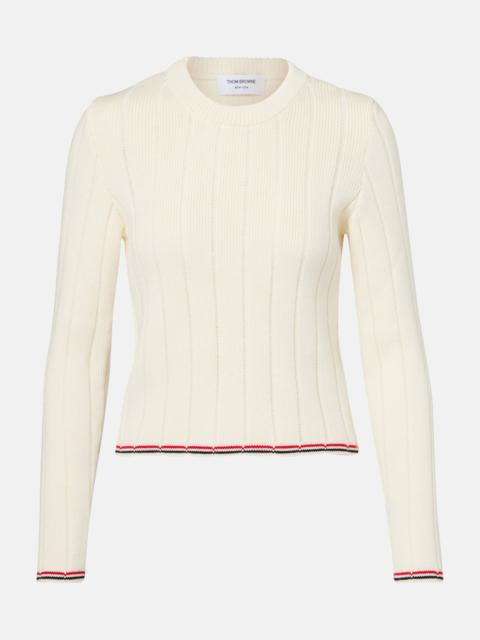 Thom Browne Cable-knit virgin wool sweater
