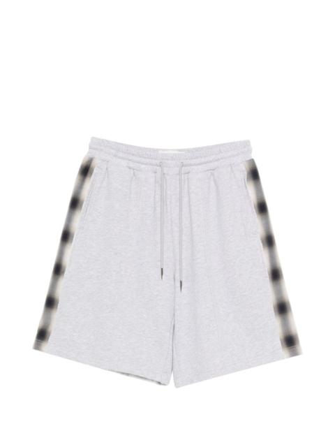 FENG CHEN WANG checked-panel track shorts