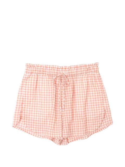 XÍRENA gingham-print shorts