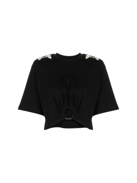 Ensenada embroidered cropped T-shirt
