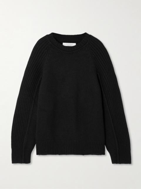 Another Tomorrow Oversized Ribbed Recycled Cashmere And Wool-blend Sweater