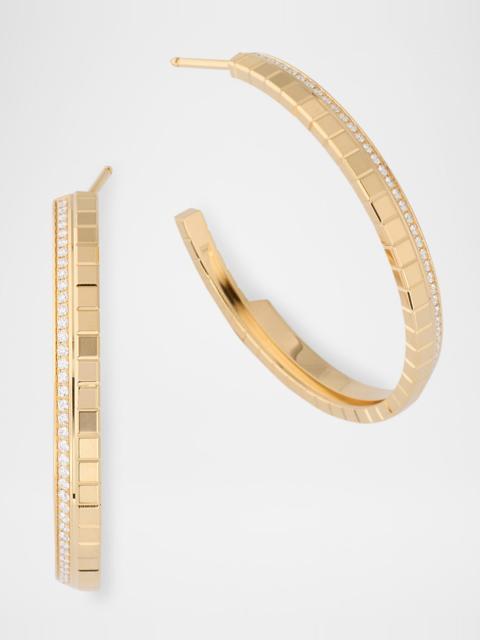 Chopard Ice Cube 18K Yellow Gold Diamond Hoop Earrings