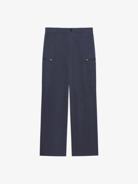 CARGO PANTS IN OZONE WASHED POPLIN