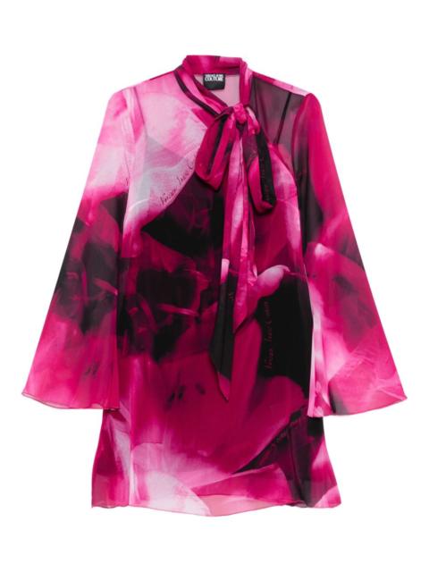 VERSACE JEANS COUTURE tie-neck printed blouse