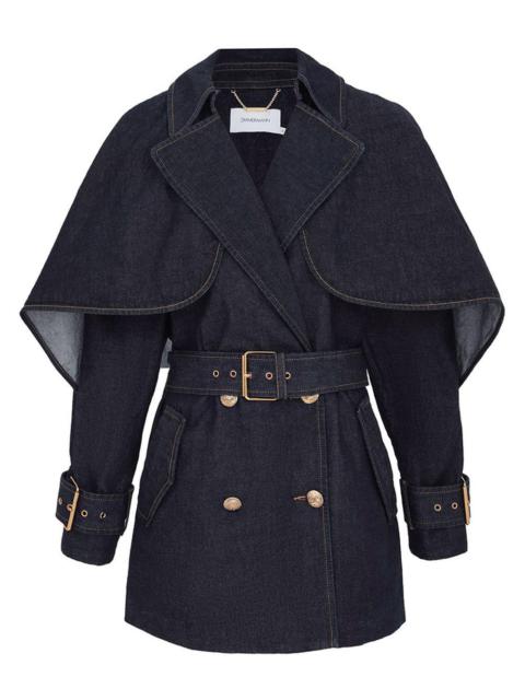 Zimmermann CRUSH DENIM TRENCH COAT
