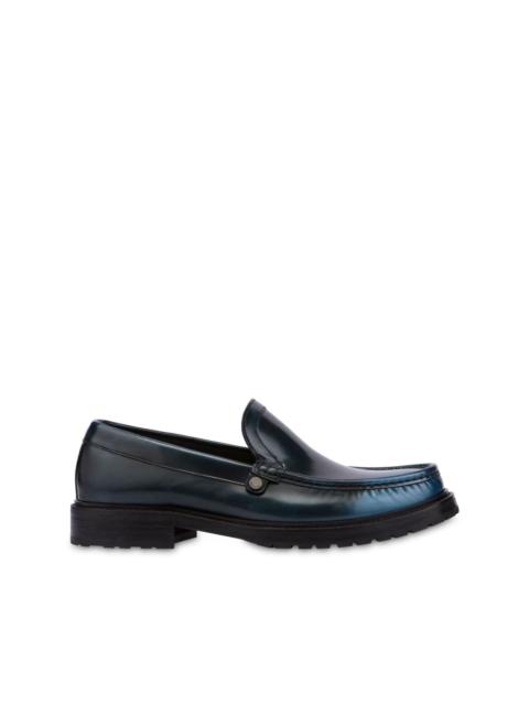 Moschino faded-effect leather loafers