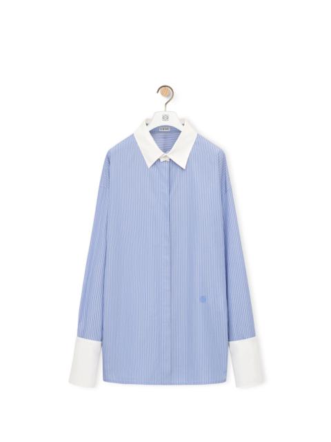Stripe deconstructed shirt in cotton