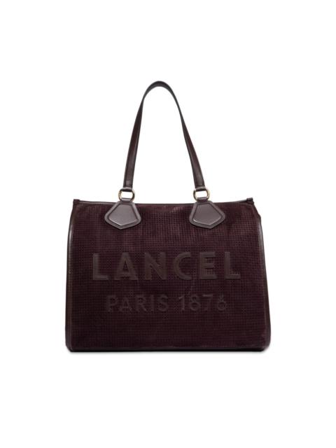 LANCEL large logo-patch tote bag