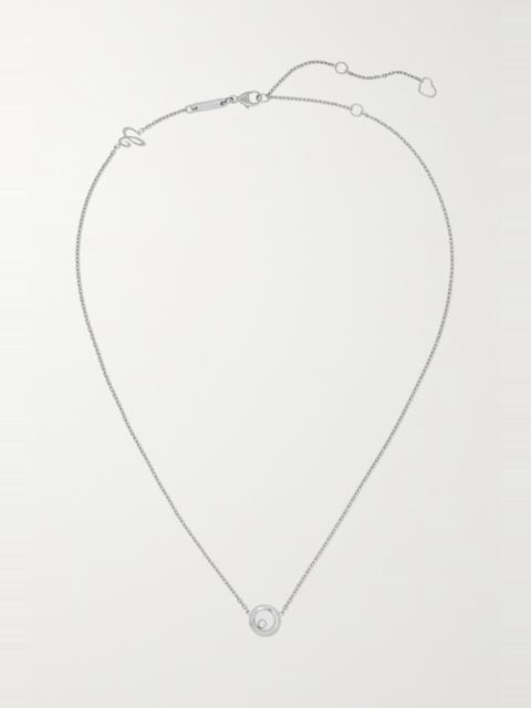 Happy Diamonds 18-karat white gold diamond necklace