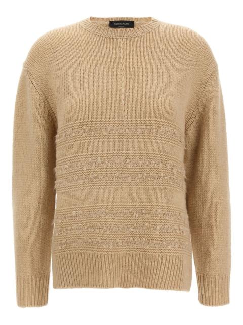 FABIANA FILIPPI bouclé-insert crew-neck sweater