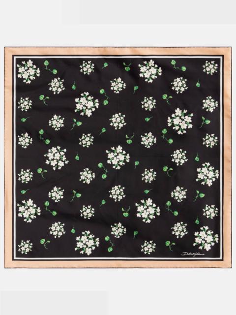 Dolce & Gabbana Floral silk twill scarf