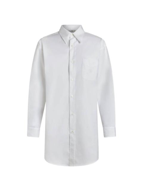 Pegaso motif-embroidered cotton shirt